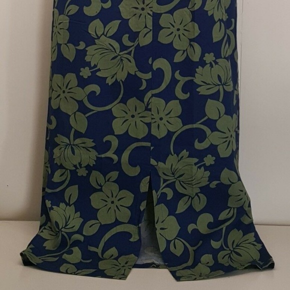 Hilo Hattie Sun Dress 10 Blue Green Floral Hawaii - Picture 4 of 8